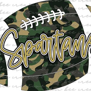 Spartans camo football digital design / camouflage design for boys / sublimation png file digital / instant download / spartans football