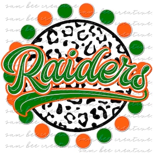 Raiders leopard print digital design / cheetah game day baseball softball football bball / sublimation png file / instant digital download