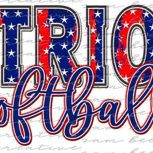 Patriots softball patriotic digital design / cheer football softball basketball game day / sublimation png file / instant digital download