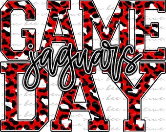 Jaguars game day digital design / leopard cheetah print pattern / sublimation png file / instant digital download / school spirit all sports