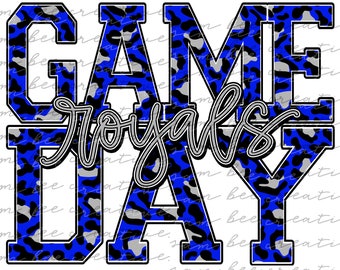 Royals game day digital design / sublimation png file / instant digital download / football basketball volleyball leopard cheetah