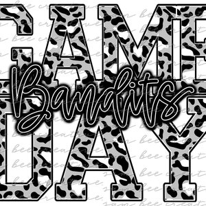 Banditen Spiel Tag digital Design / Leopard Gepard Spiel Tag / Sublimation png Datei / sofortiger digitaler Download / Football Basketball Baseball