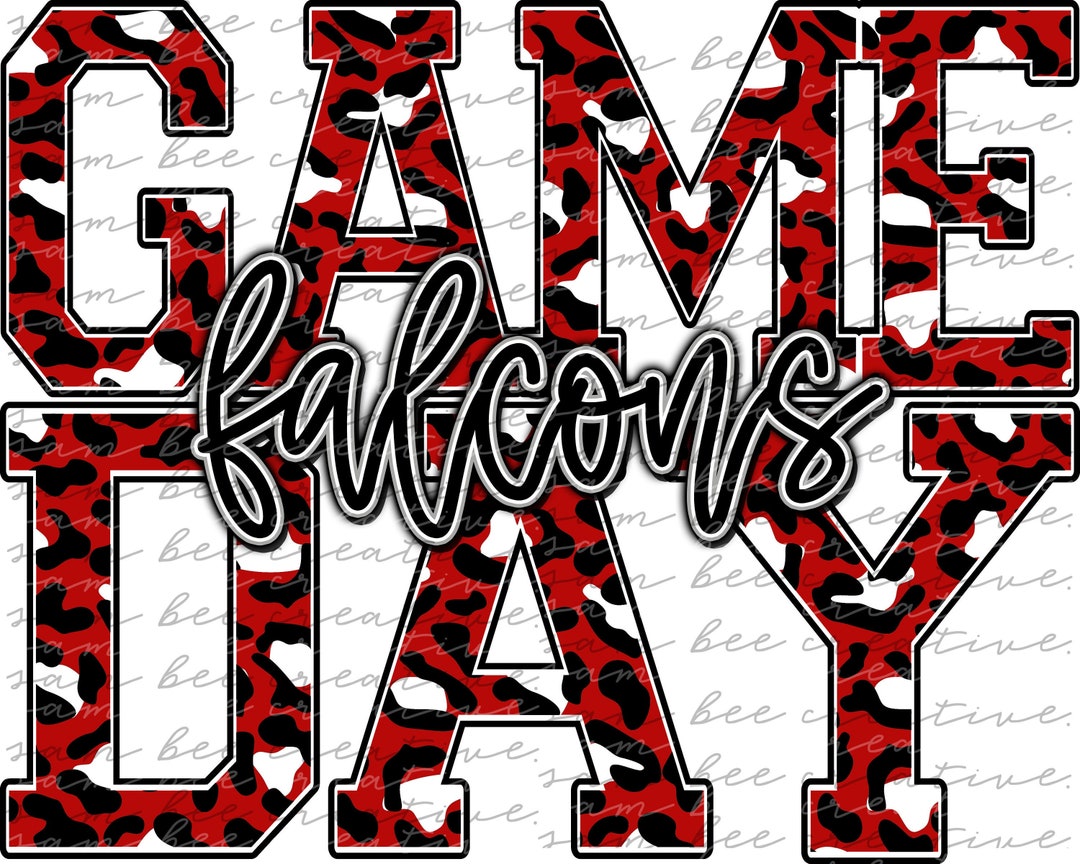Falcons Game Day Digital Design / Go Falcons Leopard Game Day Etsy