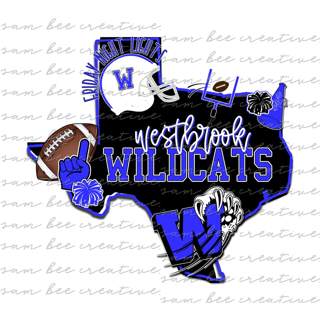 Westbrook Wildcats Texas Football Digital Design / School Spirit Small
