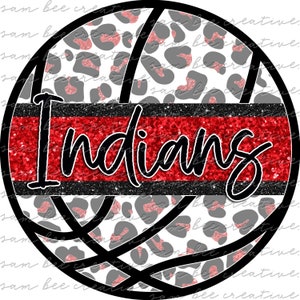 Red leopard glitter basketball game day digital design / school spirit basketball / sublimation png file / instant digital download/ cheetah