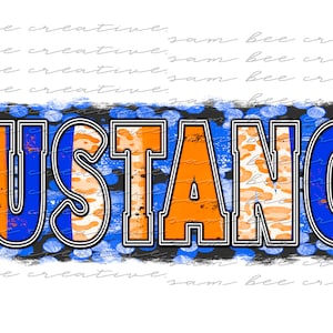 Mustangs leopard game day digital design / baseball softball football cheetah / sublimation png file design / instant digital download