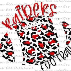 Raiders leopard football digital design / raiders cheetah football design / sublimation png digital download / instant digital download
