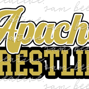 Apache Wrestling retro digitales Design / Sublimation png Datei / sofortiger digitaler Download / Apachen Leopard Design / Apachen Retro Schulgeist