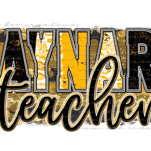 Maynard teacher digital design / school spirit occupation / cheetah leopard game day / sublimation png file / instant digital download