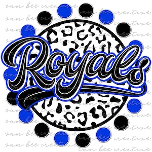 Royals leopard print game day digital design / cheetah baseball softball leopard royal / sublimation png file / instant digital download