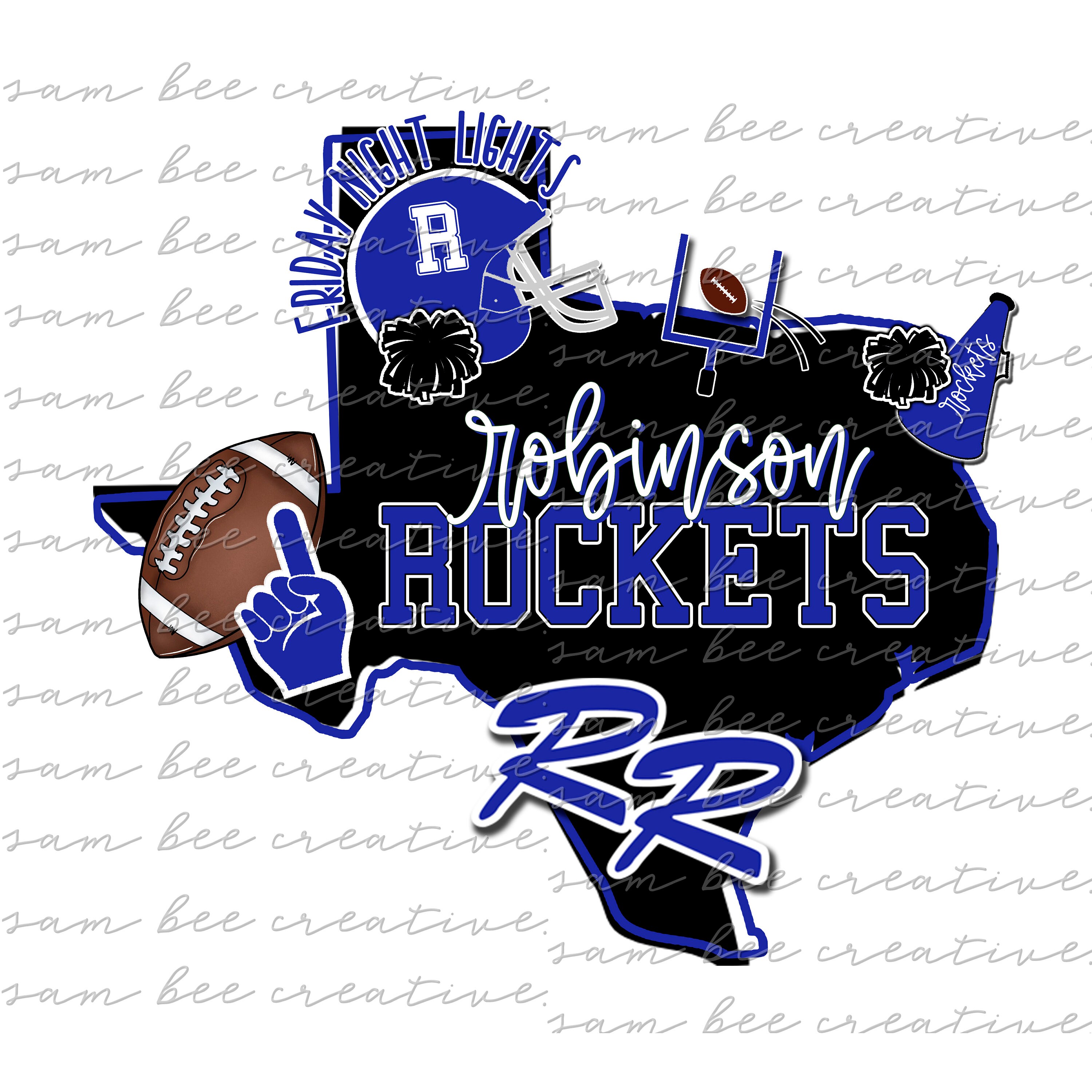 Robinson Rockets Song Robinson Rockets Texas Football Digital Design / School Spirit Small ...