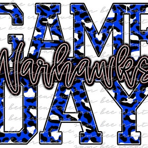 Warhawks game day digital design / sublimation png file / instant digital download / leopard cheetah baseball softball football basketball
