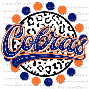 Kobras Leopard Print digitales Design / Gepard Spieltag Baseball Softball Fußball Bball / Sublimation Png Datei / sofortiger digitaler Download