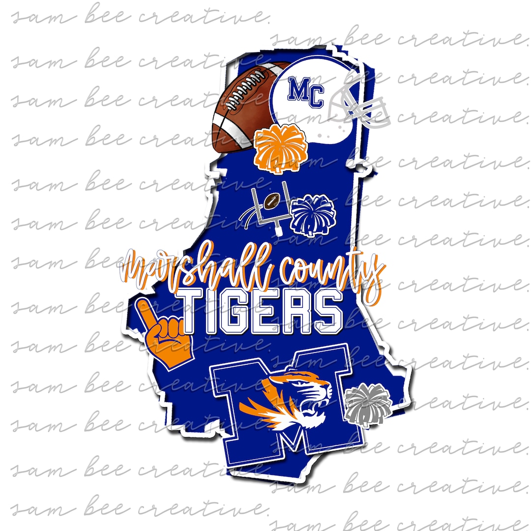 Marshall County TN Football State Pride Digital Design/ Etsy