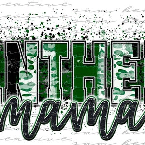 Panthers mama leopard brush stroke digital design / cheetah paint splatter game day design / sublimation png file / instant digital download