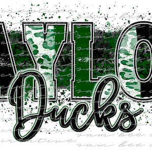 Taylor Ducks digital design / leopard brush stroke paint splatter baseball football / sublimation png file / instant digital download