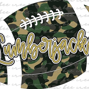 Lumberjacks camo football digital design / camouflage design for boys / sublimation png file digital / instant download / football design