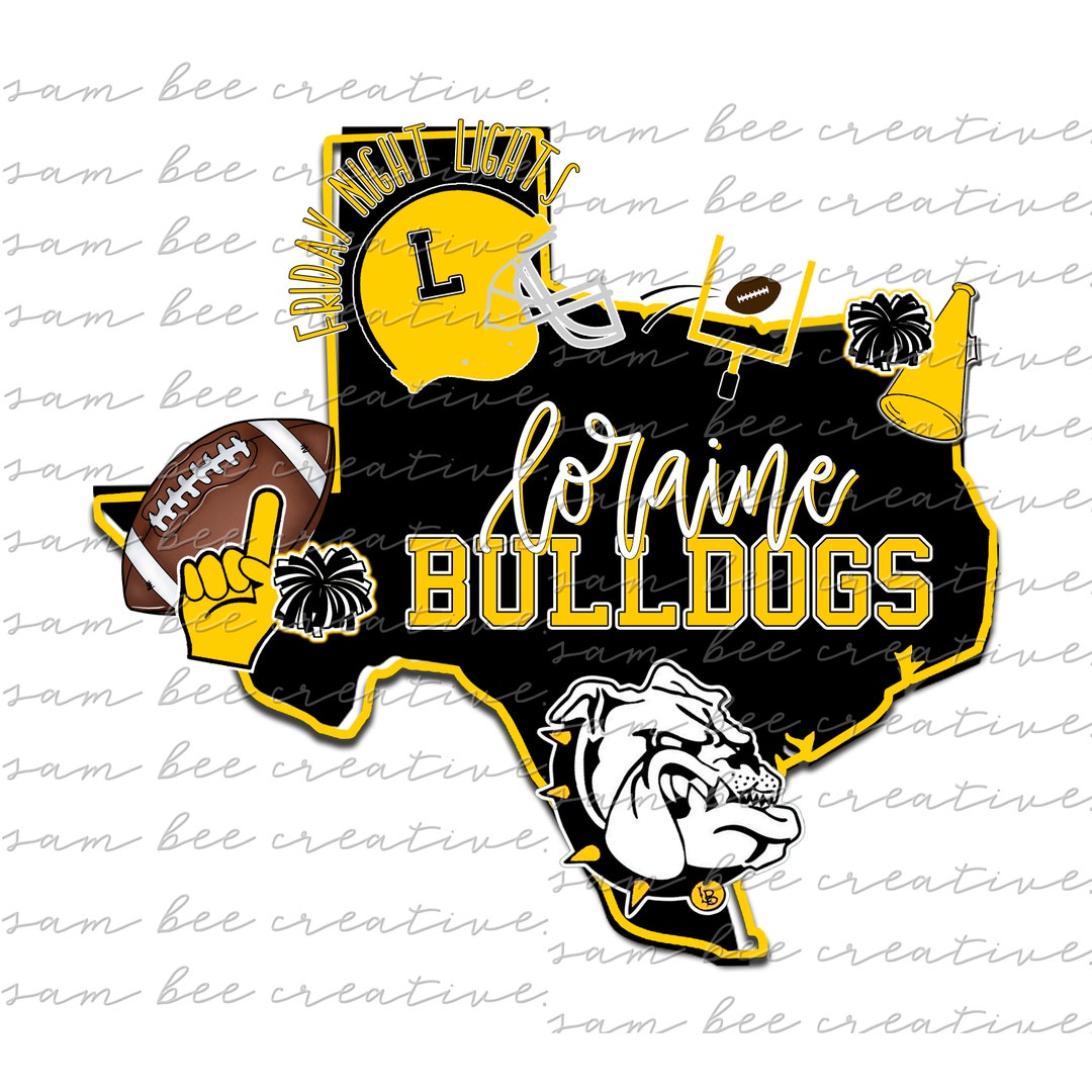 Loraine Bulldogs Texas Football Digital Design / School Spirit Small