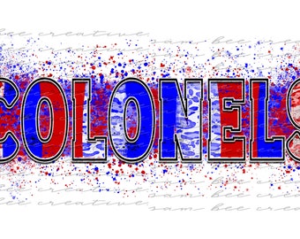 Colonels game day digital design / baseball softball volleyball football leopard cheetah / sublimation png file / instant digital download