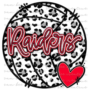 Raiders leopard volleyball digital design / raiders cheetah volleyball design / sublimation png digital download / instant digital download