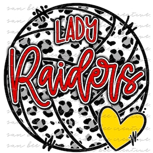 Lady Raiders leopard volleyball digital design / cheetah volleyball design / sublimation png digital download / instant digital download