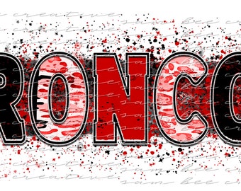 Broncos Game Day Design | Leopard Cheetah Splatter PNG (Digital Download)