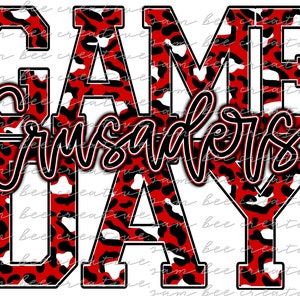 Crusaders Game Day Digitales Design / Baseball Softball Fußball Basketball Leopard Gepard / Sublimation png Datei / direkter digitaler Download