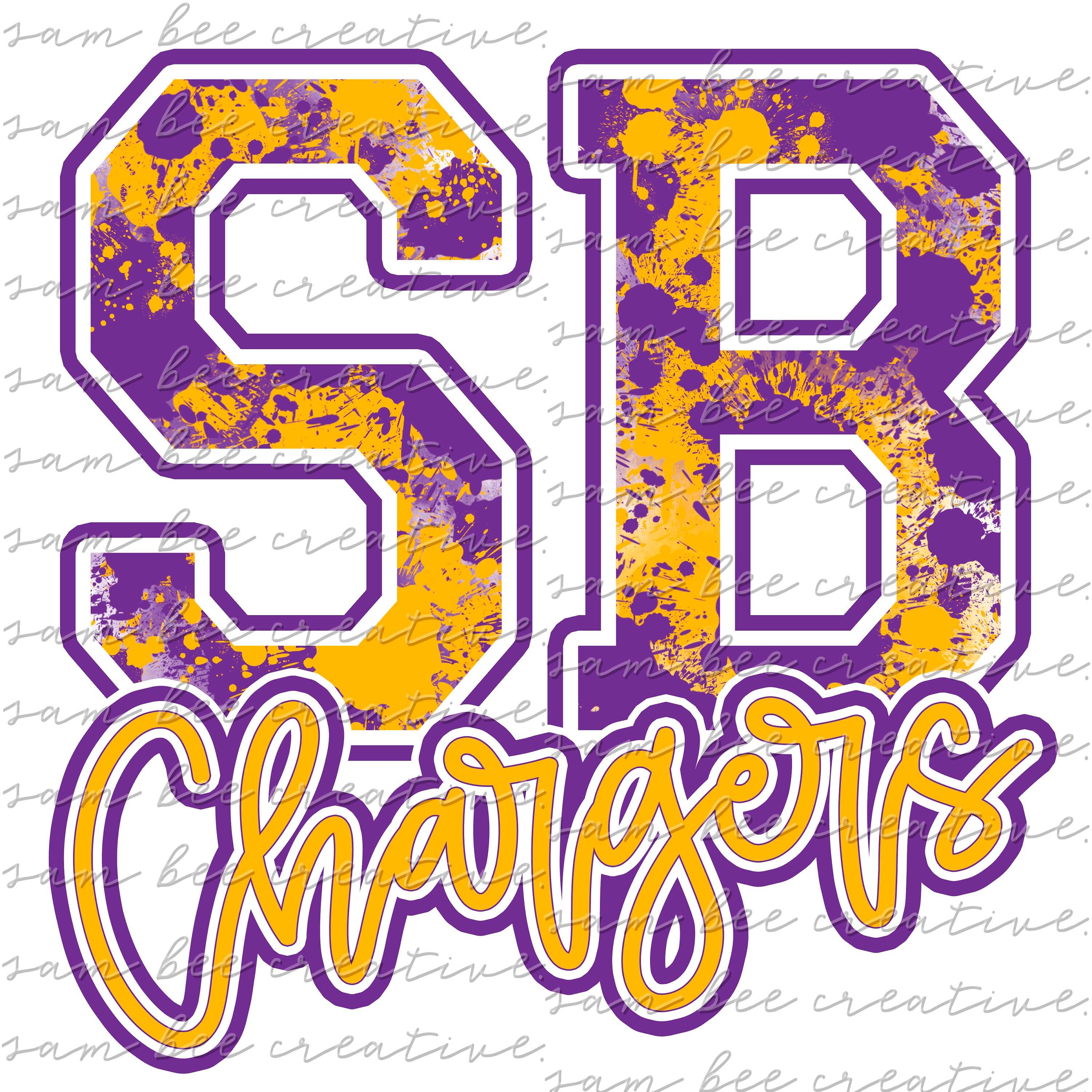 チャージャーズ ペイント スプラッター デジタル デザイン / スクール