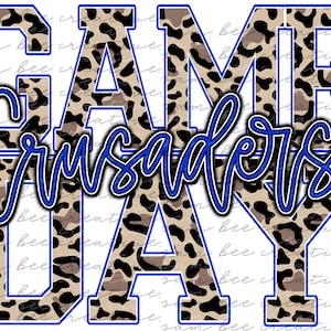 Crusaders Game Day Digitales Design / Baseball Softball Fußball Basketball Leopard Gepard / Sublimation png Datei / direkter digitaler Download