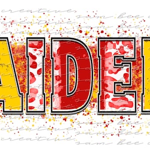 Raiders leopard brush stroke digital design / raiders football design / sublimation png digital download / instant digital download