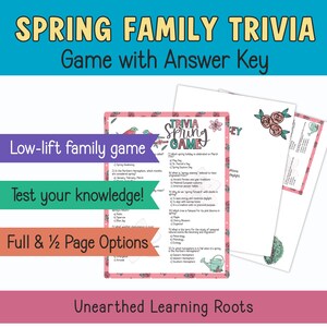 Trivia de primavera / Actividad de primavera para la noche de juegos en familia