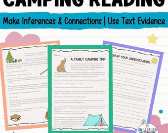Camping Leseverständnis Passage Alter 8-12 | Fiktive Geschichte mit Inferenz & Textbeweisfragen