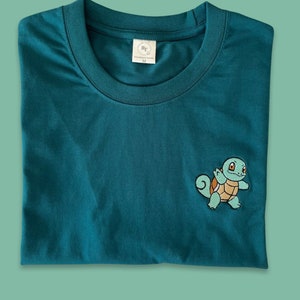 Embroidered Sweatshirt | T-Shirt | Squirtle - anime, unisex