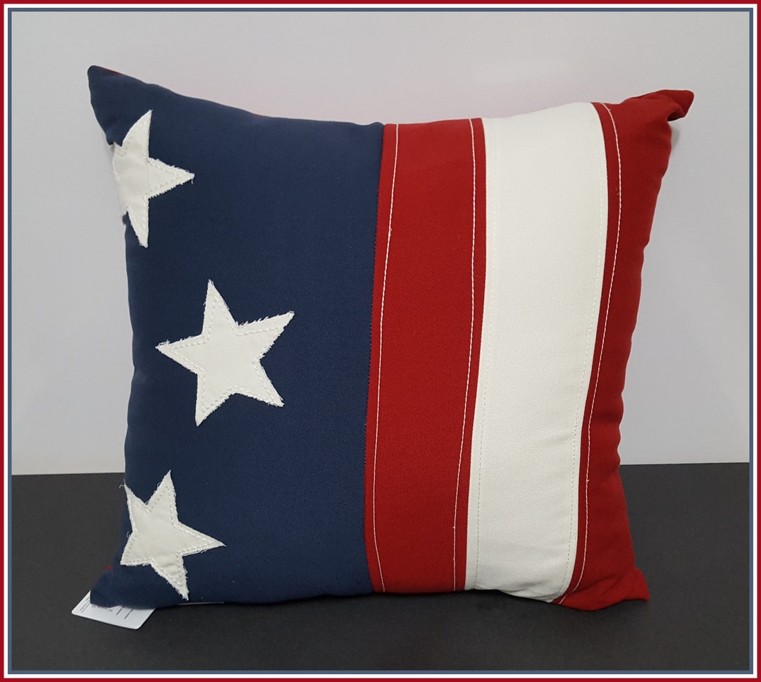 NEW RARE Pottery Barn American Flag Indoor/outdoor Pillow Etsy
