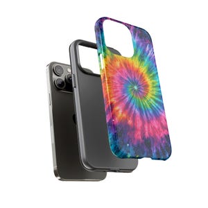 Rainbow Tie Dye Phone Case iPhone Case Samsung Galaxy Phone Case S25 S24, S24 S23 Ultra Plus iPhone 16 15 14 13 12 11 X Pro Max Tie Dye Case image 10