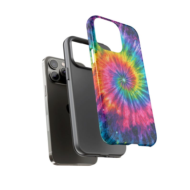 Rainbow Tie Dye Phone Case iPhone Case Samsung Galaxy Phone Case S25 S24, S24 S23 Ultra Plus iPhone 16 15 14 13 12 11 X Pro Max Tie Dye Case image 10