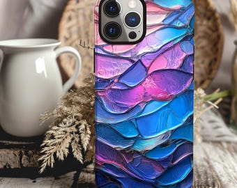 Iridescent Crystal Mosaic Phone Case iPhone 16 15 14 13 12 pro max Samsung Galaxy S22 S23 S24 Ultra Google Pixel 6 7 8 pro case Holographic