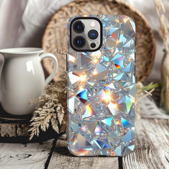 Sparkling Phone Case Iridescent Phone Cover Diamond Phone Case Luxury Phone Case for iPhone 16 15 14 13 12 11 Samsung S25 S24 S23 S22 S21