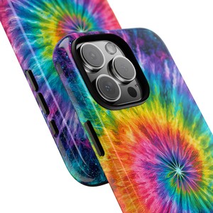 Rainbow Tie Dye Phone Case iPhone Case Samsung Galaxy Phone Case S25 S24, S24 S23 Ultra Plus iPhone 16 15 14 13 12 11 X Pro Max Tie Dye Case image 8