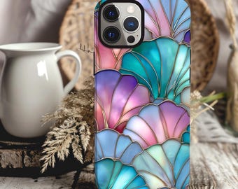 Shell Phone Case Seashell Phone Case Pearlescent Phone Cover for iPhone 16 15 14 13 12 Pro 11 XR Samsung S25 S24 S23 S22 Galaxy Google Pixel