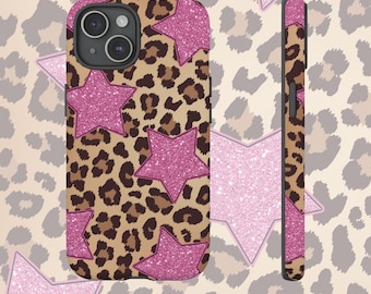 Schutzhülle Für IPhone 13 Pro Mit Gepardenmuster – Stoßfestes TPU, Kratzfeste Rückseite, Rosa Y2K-Design