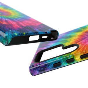 Rainbow Tie Dye Phone Case iPhone Case Samsung Galaxy Phone Case S25 S24, S24 S23 Ultra Plus iPhone 16 15 14 13 12 11 X Pro Max Tie Dye Case image 9