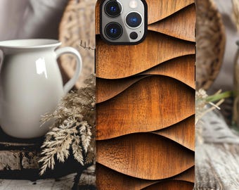 Rustic Wood Grain Design Phone Case iPhone 15 14 13 12 11 pro max Samsung Galaxy S22 S23 S24 Ultra Google Pixel 6 7 8 Wooden Phone Case Look
