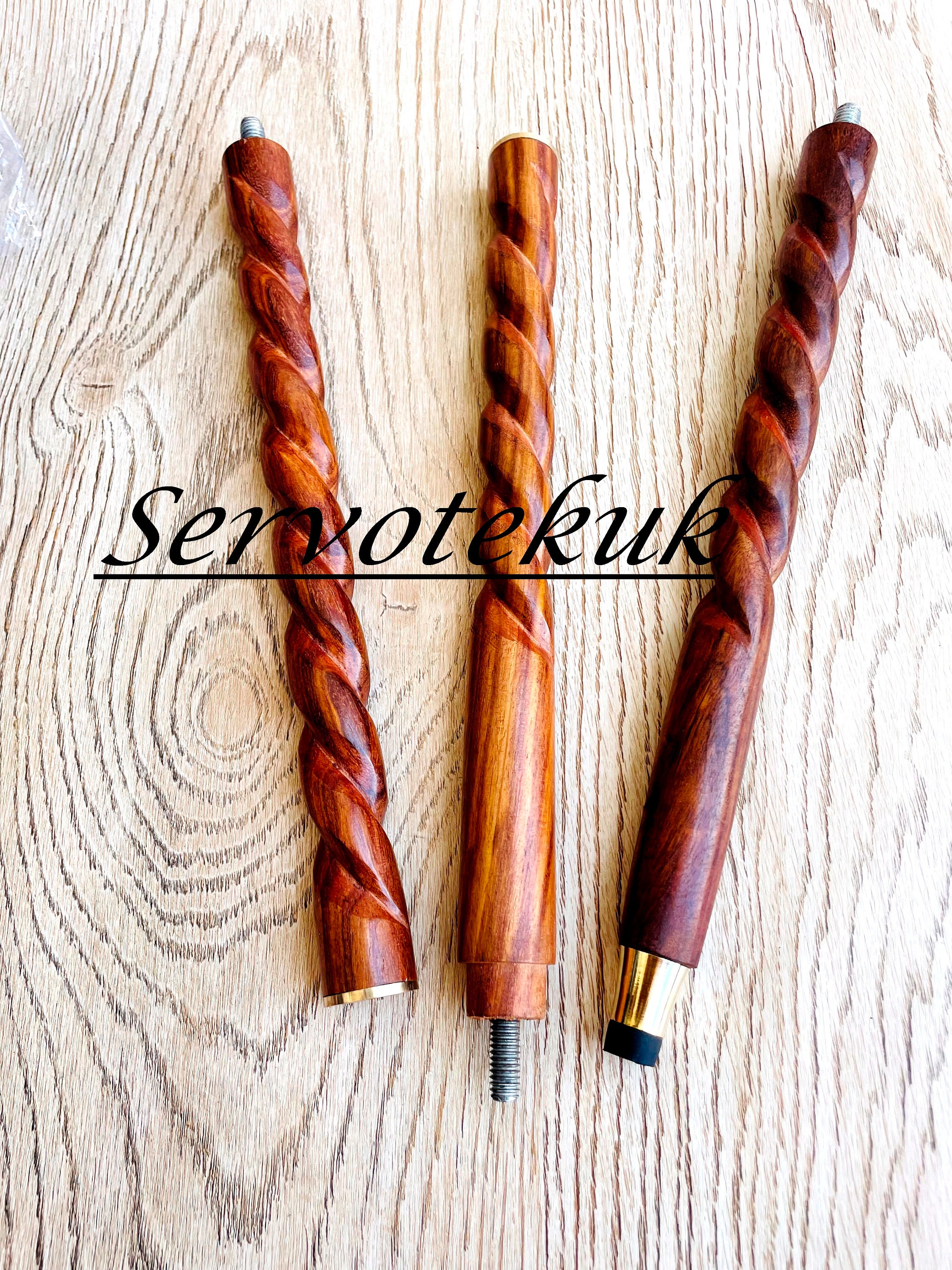 Bastone Da Passeggio Legno Maniglia Da Passeggio Vintage In Ottone Per Bastone - Stile Vittoriano, In Legno Di Palissandro, Riproduzione Antica Bastone Da Collezione 1800 - Foto 6