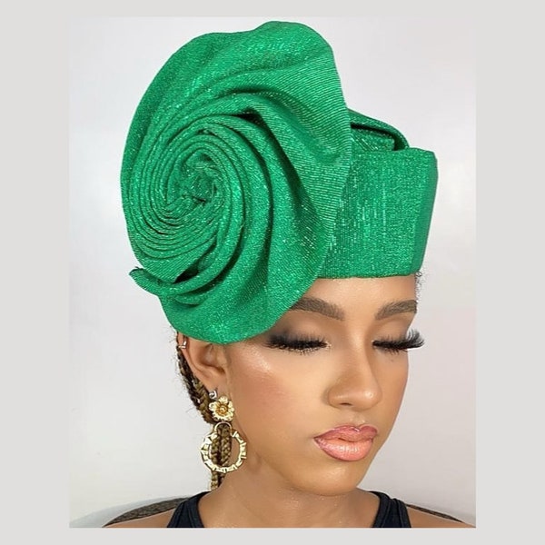 Casquette Asooke, Auto Gele, Africain, Casquette Zara, Chapeau turban, Coiffures pour femme, Gele de mariage du Nigeria, Fête de fiançailles, Casquette turban fantaisie