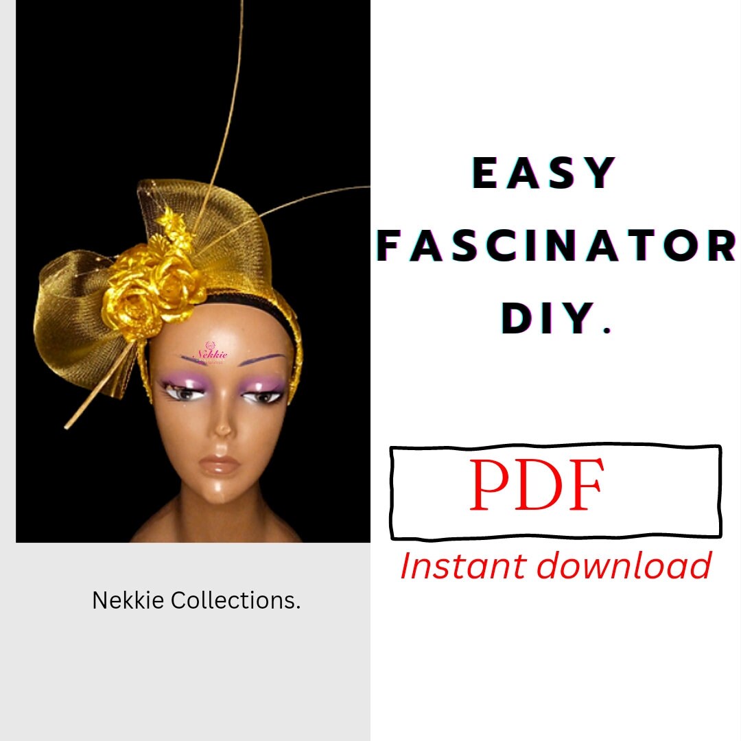 Easy DIY / Fascinator Tutorial / PDF Millinery Pattern / Instant