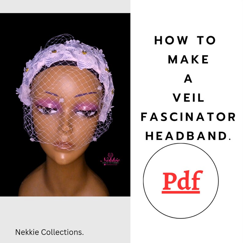DIY Tutorial on How to Make a Bridal Fascinator, Digital Download