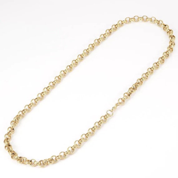 Belcher Chain Necklace and Bracelet Set 18k for Unisex and Diamond