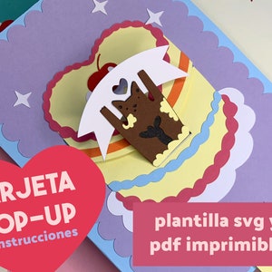 Plantilla Tarjeta Tarta Pop-Up (limón) / PDF imprimible y SVG para Cricut o Silhouette (descarga digital) DIY