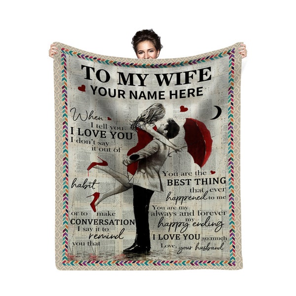 To My Wife Blanket Buy Online Etsy